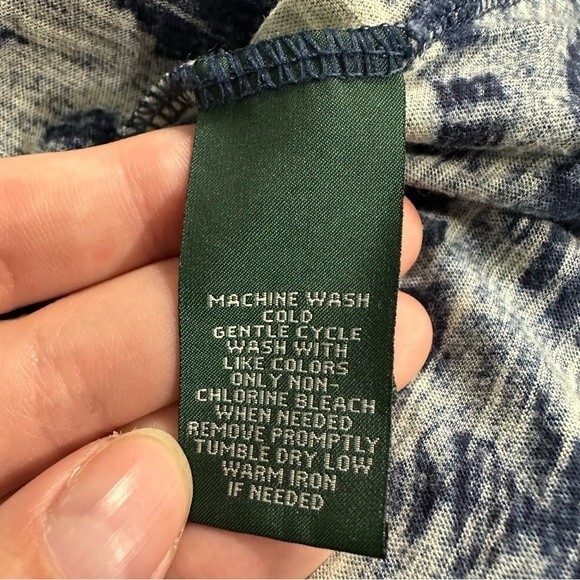 Lauren Ralph Lauren Blue Aztec Skater Dress Size Large - Picture 11 of 11